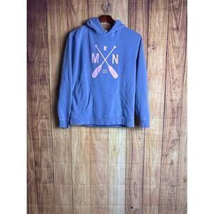 MN Paddle Lake Hoodie Pink and Dusty Blue Girls Size XL Women's Size S READ